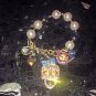 Betsey Johnson Skull AB Rhinestone Beaded Bracelet