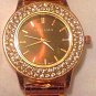 Genuine STRADA leopard Rhinestone Wrist Watch NEW