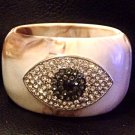 Beautiful unique "Evil eye" magnetic clasp bangle bracelet