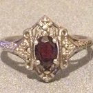 Beautiful 925 sterling silver Ruby ring Size 13.5