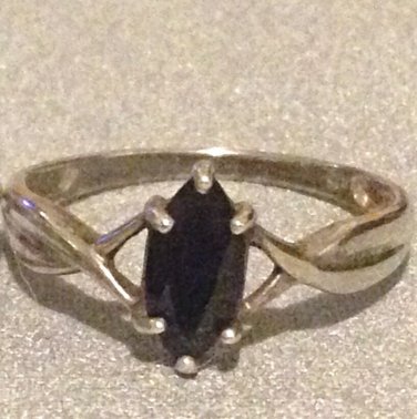 Beautiful 925 sterling silver Blavk onyx ring Size 13.5