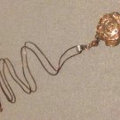Beautiful 925 sterling silver "3D flower bronze tone" necklace!