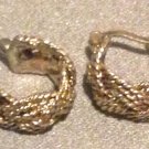 Beautiful 925 sterling silver gold tone hoop earrings
