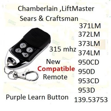 LiftMaster CPTK33 Comp Garage Door Opener Mini Remote Transmitter Key Chain