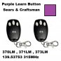 2 For Sears Craftsman 139.53753 Garage Door Opener Remote 315mhz 139.53985D