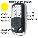 Compatible 891lm 892LM 893LM Remote Control Yellow Learn Button Liftmaster
