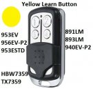 Chamberlain Garage Door Opener mini Remote Transmitter Yellow Learn Button 4B
