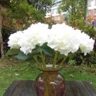 Artificial Elegant Hydrangea Bridal Wedding Bouquet Latex Silk Flower Bouquets 10pcs