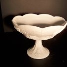 Vintage milk glass pedestal serving blow. Excellent condition
