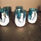 Antique blue glass cups