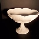 Vintage  Milk Glass Pedestal Bowl