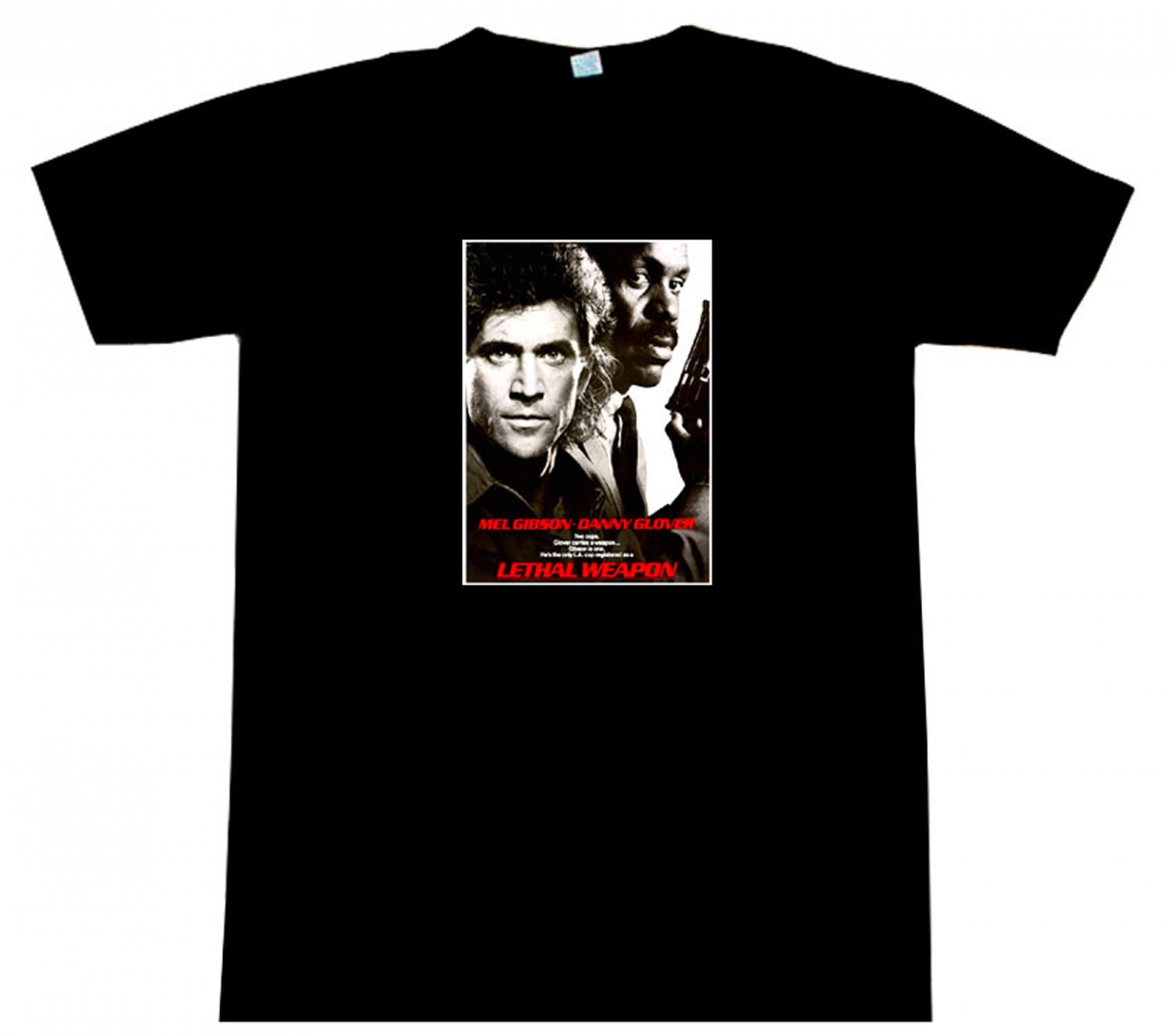 Lethal Weapon Mel Gibson Movie Poster T-Shirt BEAUTIFUL