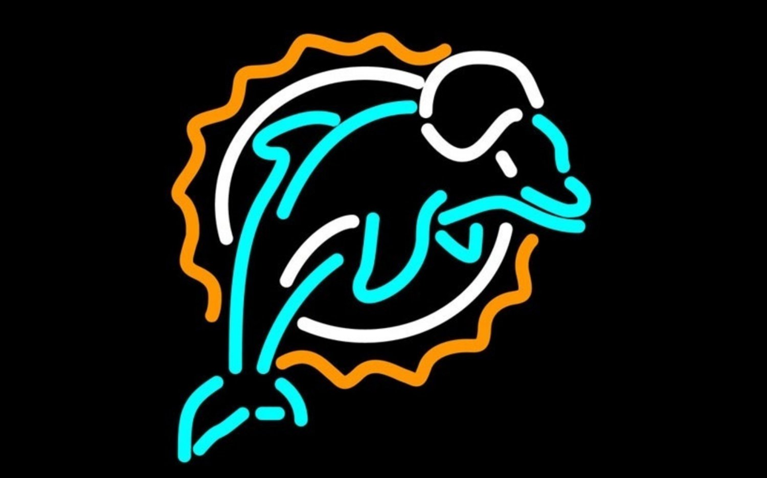 Miami Dolphins Logo LED 3D 16"x16" Neon Sign Light Lamp Beer Bar  Wall Decor