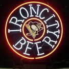 Brand New Pittsburgh Penguins Iron City Beer Bar Pub Real Light Sign 18"x16" [High Quality]