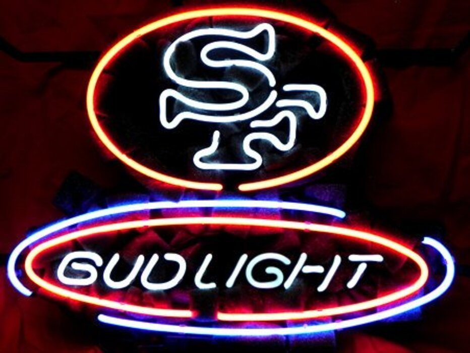 Brand New Bud Light Nfl San Francisco 49ers Neon Sign 16x 15 [high