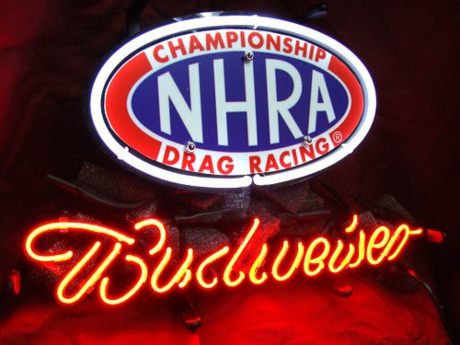 Brand New Budweiser Beer Drag Racing Neon Light Sign for Bar Pub Room ...