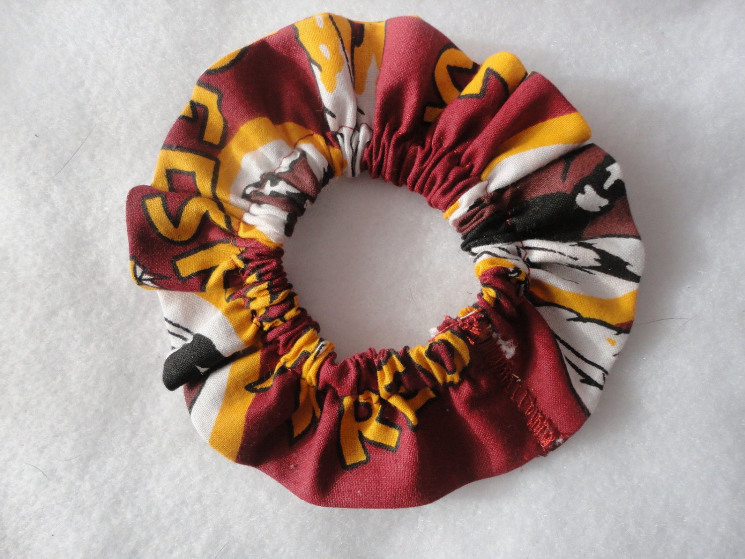 NFL Washington Redskins Fabric Cotton Hair Scrunchie Reinforced