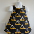 Girls Size Med. 9 Mo. NFL Pittsburg Steelers Dress w/Diaper Cover