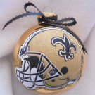 NFL New Orlean Saints 4 Inch Xmas Glass Ornament - New - Great Gift -
