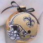 NFL New Orlean Saints 4 Inch Xmas Glass Ornament - New - Great Gift -