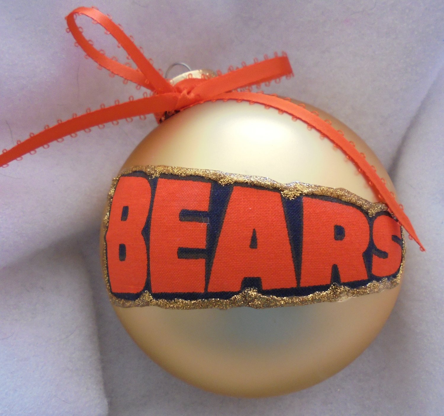 NFL Chicago Bears 4 Inch Xmas Glass Ornament - New - Great Gift -