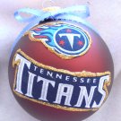 NFL Tennessee Titans 4 Inch Xmas Glass Ornament - New - Great Gift -