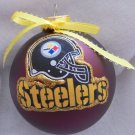 NFL Pittsburg Steelers 4 Inch Xmas Glass Ornament - New - Great Gift -