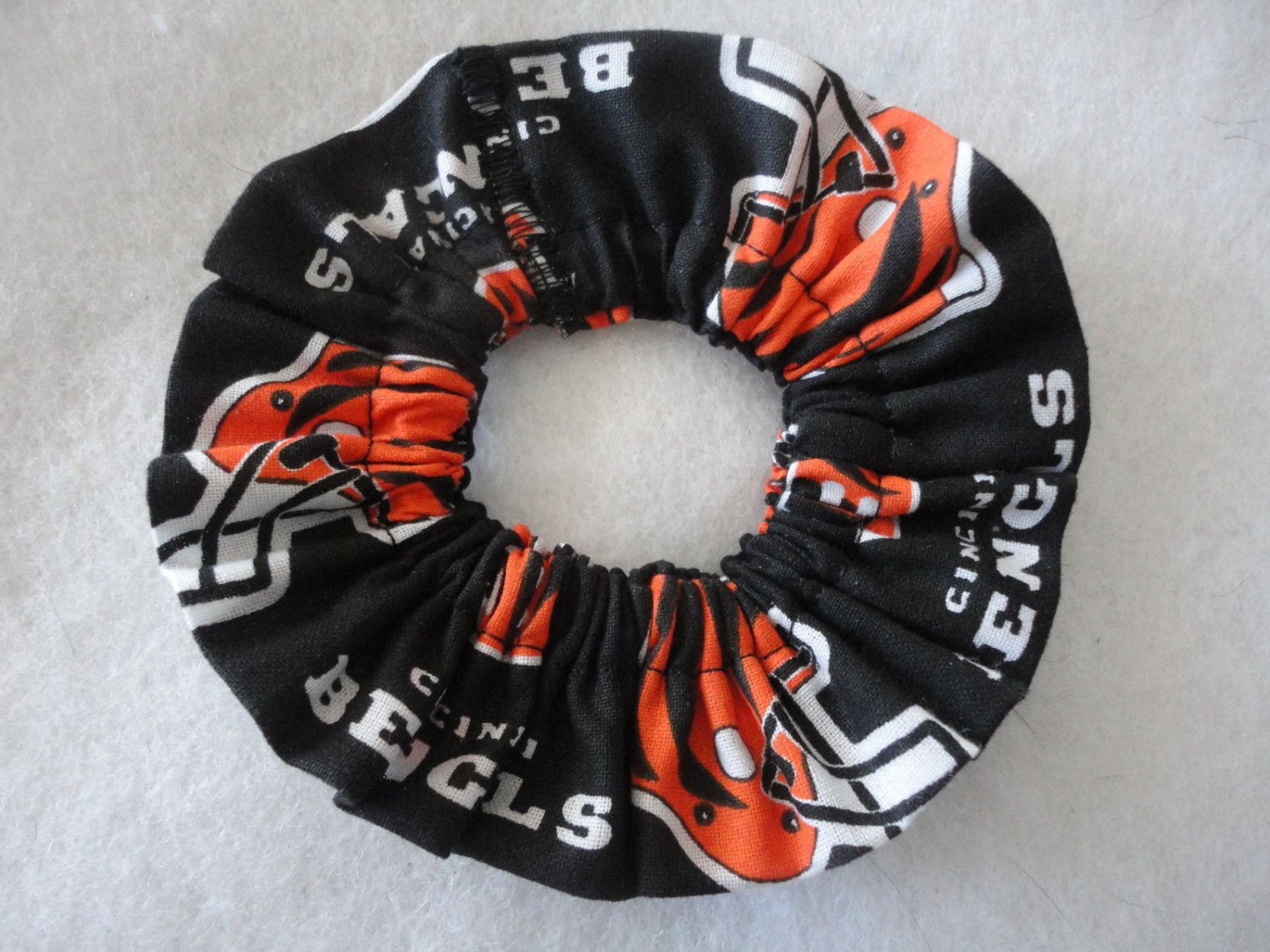 NFL Cincinnati Bengals Cotton Hair Scrunchie Reinforced