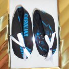 Baby Shoes 3-6 Mo. Girls - Handmade NFL Carolina Panthers Booties w/Sequin and Beading