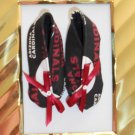 Baby Shoes 3-6 Mo. Girls - Handmade NFL Arizona Cardinals Booties w/Sequin and Beading