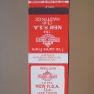 Hastings New Zealand R.S.A. Club Vintage 20 Strike Military Matchbook Cover Hastings New Zealand R.S.A. Club Vintage 20 Strike Military Matchbook Cover