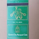 Queen City Racquet Club Cincinnati Ohio 30 Strike Vintage Sports Matchbook Cover