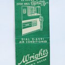 Wright's Town House Richmond, Virginia VA Restaurant 20 Strike Matchbook Cover