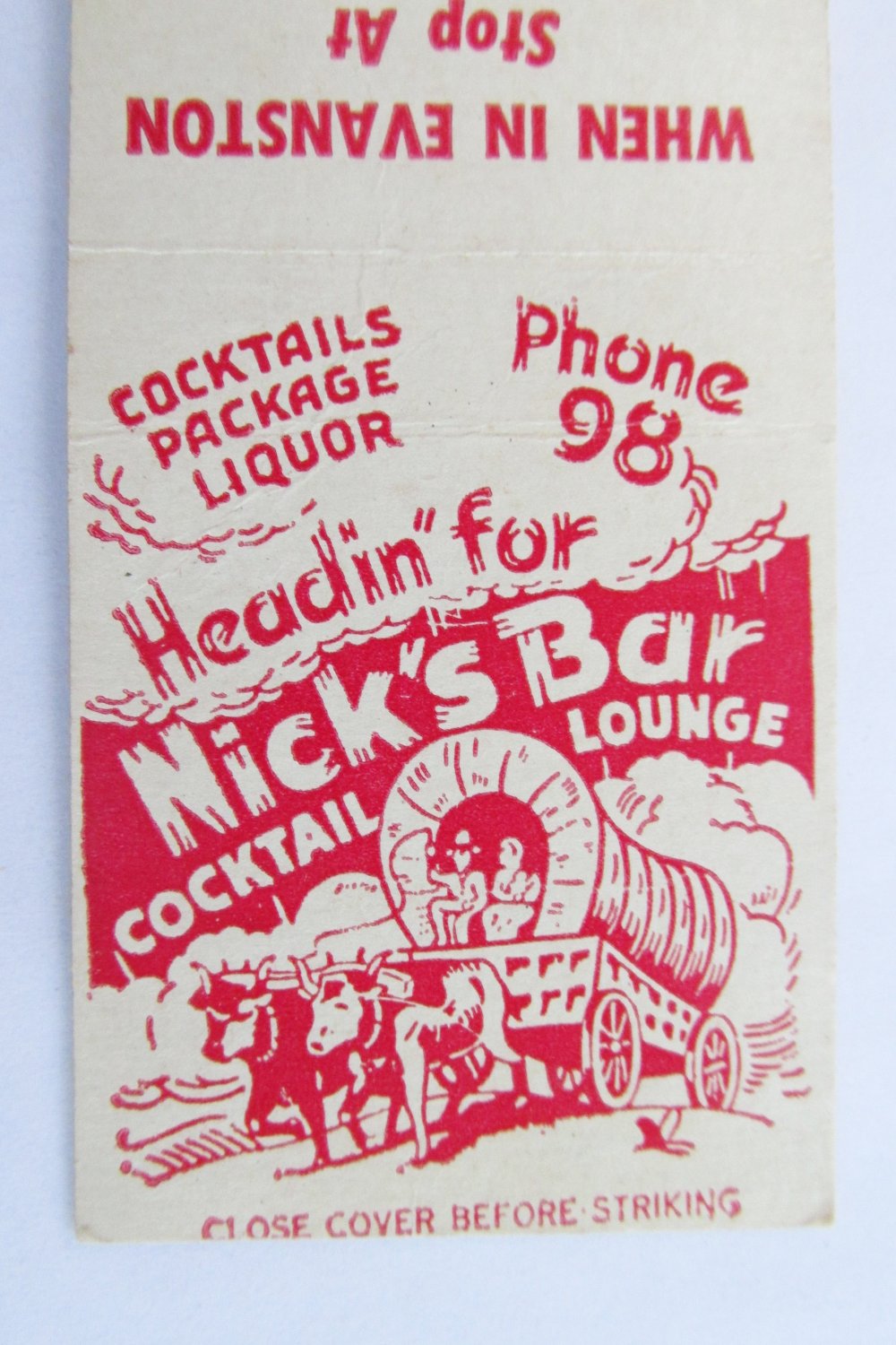 Nick's Bar & Liquor Store Evanston, Wyoming Cocktail Lounge 20FS