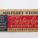Tartaglia Inc. Military Store Philadelphia Pennsylvania Military Matchbook Cover Tartaglia Inc. Military Store Philadelphia Pennsylvania Military Matchbook Cover