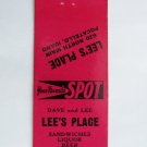 Lee's Place Pocatello, Idaho Restaurant 20 Stirke Matchbook Cover Monarch Match Lee's Place Pocatello, Idaho Restaurant 20 Stirke Matchbook Cover Monarch Match