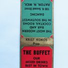 The Buffet - Raton, New Mexico 20 Front Strike Restaurant Matchbook Match Cover The Buffet - Raton, New Mexico 20 Front Strike Restaurant Matchbook Match Cover