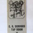 E.R Scruggs Tap Room Waynesville North Carolina Restaurant 20FS Matchbook Cover E.R Scruggs Tap Room Waynesville North Carolina Restaurant 20FS Matchbook Cover