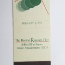 The Boston Racquet Club Massachusetts Sport Matchbook Cover 20 Strike Matchcover The Boston Racquet Club Massachusetts Sport Matchbook Cover 20 Strike Matchcover