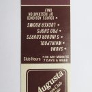 Augusta Tennis Club St. Cloud 20 Strike Vintage Sports Matchbook Match Cover Augusta Tennis Club St. Cloud 20 Strike Vintage Sports Matchbook Match Cover