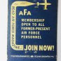 Air Force Association AFA Washington DC Vintage Military 20 Strike Match Cover