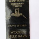 Wood's Steer Barn Restaurant near Sandusky, Ohio 20 Strike Matchbook Match Cover