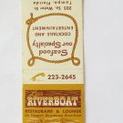 Lee's Riverboat Restaurant Lounge Tampa, Florida 20 Strike Matchbook Match Cover Lee's Riverboat Restaurant Lounge Tampa, Florida 20 Strike Matchbook Match Cover