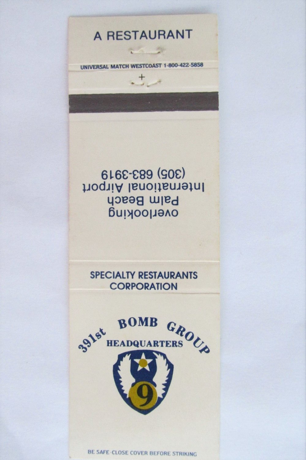 391st Bomb Group Restaurant Palm Beach Airport Florida 20 Strike ...