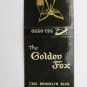The Golden Fox - Brooklyn Park, Minnesota Restaurant 20 Strike Matchbook Cover