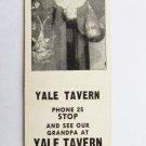 Yale Tavern - Big Rapids, Michigan Restaurant 20 Strike Matchbook Match Cover MI