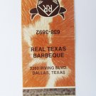 Randy's Ranch House Barbeque- Dallas, Texas Restaurant 20 Strike Matchbook Cover Randy's Ranch House Barbeque- Dallas, Texas Restaurant 20 Strike Matchbook Cover
