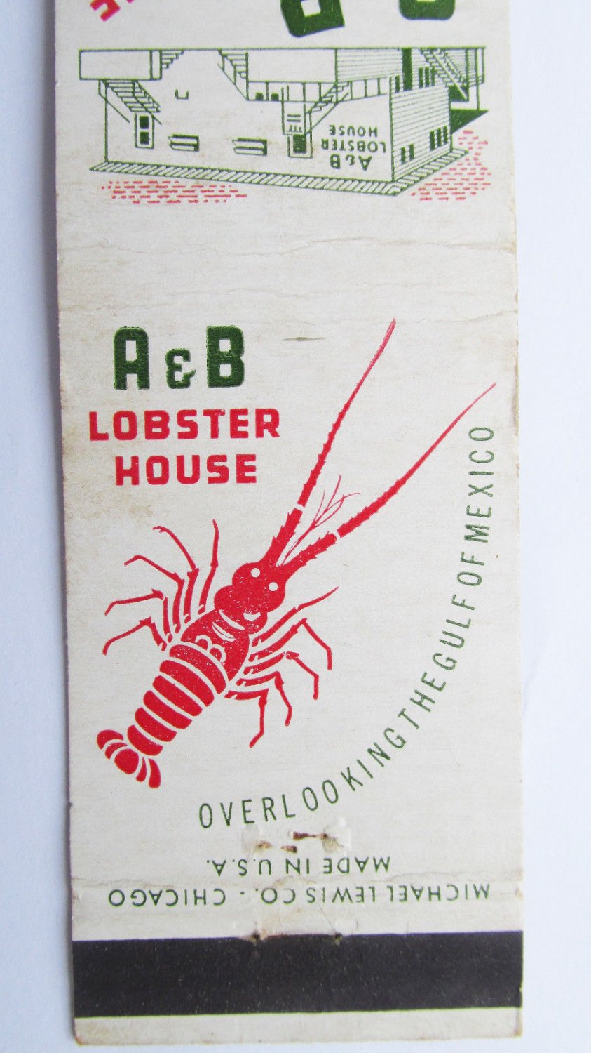 A & B Lobster House Key West, Florida Restaurant 20 Strike Matchbook