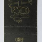 Key West, Florida USN Chief Petty Officers 20 Strike Military Matchbook Cover