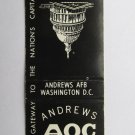 Andrews AFB - Washington, DC Military 20 Strike Matchbook Cover Officers Club